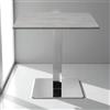 LIBEROSHOPPING Tavolo bar pub ristorante 80x80 cm base argento e piano laminato Cemento H 75