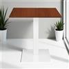 LIBEROSHOPPING Tavolo bar ristorante 70x70 cm base bianca piano laminato Noce H 75