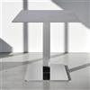 LIBEROSHOPPING Tavolo bar ristorante 70x70 cm piano per esterno effetto Cemento e base argento H 75
