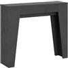 Itamoby Consolle allungabile fino a 181 cm in nobilitato Antracite - NARROW 90x25 cm
