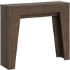 Itamoby Consolle allungabile fino a 181 cm in nobilitato Noce - NARROW 90x25 cm