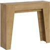 Itamoby Consolle allungabile fino a 181 cm in nobilitato Quercia Natura - NARROW 90x25 cm