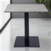 LIBEROSHOPPING Tavolo da bar ristorante quadrato 80x80 cm con piano laminato Cemento H 75
