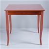 LIBEROSHOPPING Tavolo fisso in legno con gamba a sciabola RISTORANTE misura 90x90 CILIEGIO