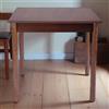 LIBEROSHOPPING Tavolo fisso in legno con gamba Tonda RISTORANTE misura 90x90 NOCE
