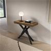 LIBEROSHOPPING Consolle allungabile Libo Small - Noce gambe antracite 90x40/196 cm