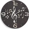 LIBEROSHOPPING Orologio da parete moderno 30 cm MUSIC in legno laminato RSN