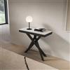 LIBEROSHOPPING Consolle allungabile Libo Small Evolution - Bianco frassino telaio antracite 90x40/196 cm