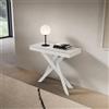 LIBEROSHOPPING Consolle allungabile Libo Small Evolution - Bianco frassino telaio bianco 90x40/196 cm