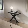 LIBEROSHOPPING Consolle allungabile Libo Small Evolution - Cemento telaio antracite 90x40/196 cm