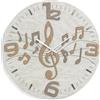 LIBEROSHOPPING Orologio da parete moderno D30 cm MUSIC in legno laminato TRS