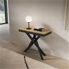 LIBEROSHOPPING Consolle allungabile Libo Small Evolution - Quercia natura telaio antracite 90x40/196 cm