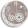 LIBEROSHOPPING Orologio da parete moderno INGRANAGGI in legno laminato diametro 30cm TRS