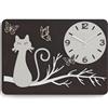 LIBEROSHOPPING Orologio da parete rettangolare legno laminato GATTO 41x59 cm RSN