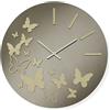 LIBEROSHOPPING Orologio da parete rotondo D60 cm in cristallo Bronzo BUTTERFLY