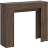 Itamoby Consolle allungabile slim 8 posti in nobilitato Noce - SLICK