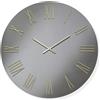 LIBEROSHOPPING Orologio da parete rotondo D60 cm in cristallo Fumè e numeri Oro - SEAN