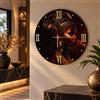 LIBEROSHOPPING Orologio da parete rotondo D65 cm in vetro temperato ritratto afro