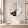 LIBEROSHOPPING Orologio da Parete Tondo 60 cm Specchio e Marmo