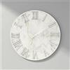 LIBEROSHOPPING Orologio HAROLD rotondo D40 cm in legno rivestito con parato Argento