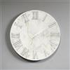 LIBEROSHOPPING Orologio HAROLD rotondo D60 cm in legno rivestito con parato Argento