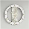 LIBEROSHOPPING Orologio LARRY rotondo D60 cm in legno rivestito con parato e dettagli Oro