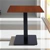 LIBEROSHOPPING Tavolo pub ristorante bar quadrato 70x70 cm con piano laminato Noce H 75