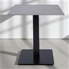 LIBEROSHOPPING Tavolo pub ristorante bar quadrato 70x70 cm Top per esterno effetto Cemento H 75
