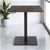 LIBEROSHOPPING Tavolo quadrato da bar pub ristorante per esterno 70x70 cm piano in HPL Piombo H 74
