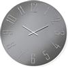 LIBEROSHOPPING Orologio OZIAS rotondo D60 cm in cristallo Fumè e numeri Argento