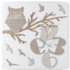 LIBEROSHOPPING Orologio quadrato 30X30 cm da parete in legno laminato GUFO BRC