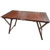 LIBEROSHOPPING Tavolo richiudibile LAURA a strisce in legno 70x140 cm NOCE