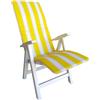 LIBEROSHOPPING Cuscino imbottito pieghevole copri sdraio sedia 50x154 con bordino GIALLO