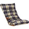 LIBEROSHOPPING Cuscino per sdraio dondolo poltrona relax imbottito - stile scozzese Blu quadri