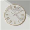 LIBEROSHOPPING Orologio rotondo D40 cm ANSEL in kerlite Bianco con dettagli Rame