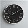 LIBEROSHOPPING Orologio rotondo D40 cm in kerlite Nero con dettagli Argento BLAISE