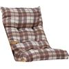 LIBEROSHOPPING Cuscino per sdraio dondolo poltrona relax imbottito - stile scozzese Marrone