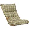 LIBEROSHOPPING Cuscino per sdraio dondolo poltrona relax imbottito - stile scozzese Verde New