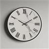 LIBEROSHOPPING Orologio rotondo D60 cm ANSEL in kerlite Bianco con dettagli Nero