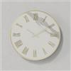 LIBEROSHOPPING Orologio rotondo D60 cm ANSEL in kerlite Bianco con dettagli Oro