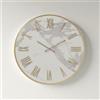 LIBEROSHOPPING Orologio rotondo D60 cm ANSEL in kerlite Bianco con dettagli Rame