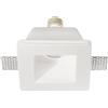 Ondaluce Faretto da incasso quadrato RUMBA in gesso verniciato Bianco 12x12 cm