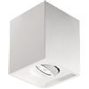 Ondaluce Faretto da soffitto quadrata in gesso verniciato Bianco SIRTA 13x16 cm