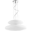 Ondaluce Lampada a sospensione 50 cm PAGODA in vetro Bianco soffiato e acidato PICCOLO