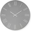 LIBEROSHOPPING Orologio rotondo D60 cm in cristallo satinato Fumè e numeri Argento - WAYNE