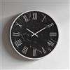 LIBEROSHOPPING Orologio rotondo D60 cm in kerlite Nero con dettagli Argento BLAISE