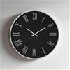 LIBEROSHOPPING Orologio rotondo D60 cm in Laminam Nero con dettagli Argento LAZARUS