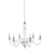 Ondaluce Lampada a sospensione D84 cm PAGANINI a 8 LUCI in vetro lavorato a mano BIANCO