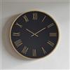 LIBEROSHOPPING Orologio rotondo D60 cm in Laminam Nero con dettagli Rame LAZARUS