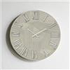LIBEROSHOPPING Orologio rotondo D60 cm in legno rivestito con parato e dettagli Argento ADAK